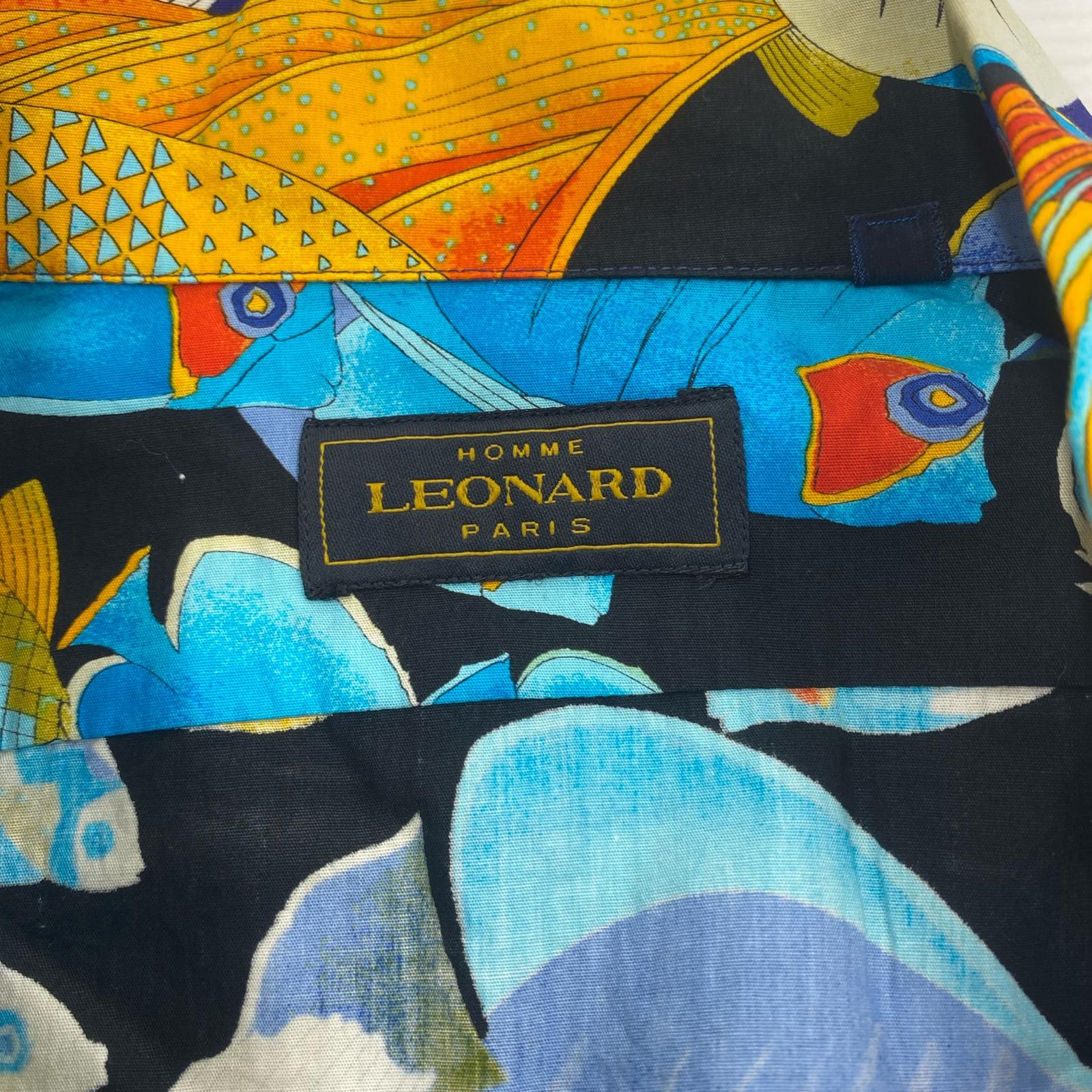 長袖シャツ LEONARD 魚柄　シャツ