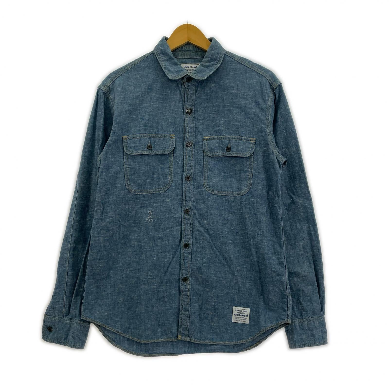 長袖シャツ NEIGHBORHOOD L/Sシャンブレーシャツ S ブルー