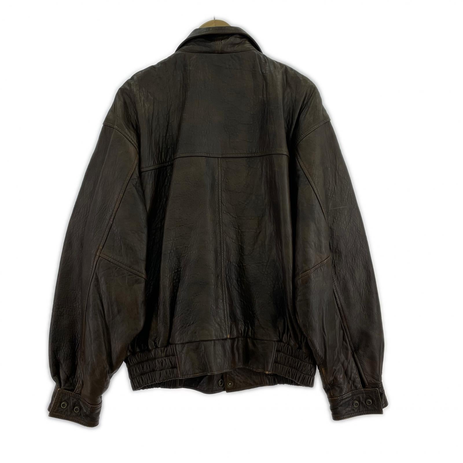 レザージャケット LUCKY STRIKE A-2ジャケット (L) 茶 L ブラウン