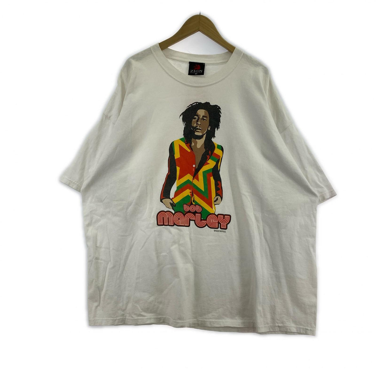 半袖Ｔシャツ 90s~00s ZION ﾎﾞﾌﾞ･ﾏｰﾘｰ ﾗｽﾀｶﾗｰ ホワイト