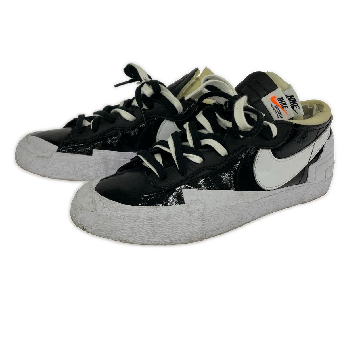 スニーカー BLAZER LOW SACAI BLACK US10 ブラック