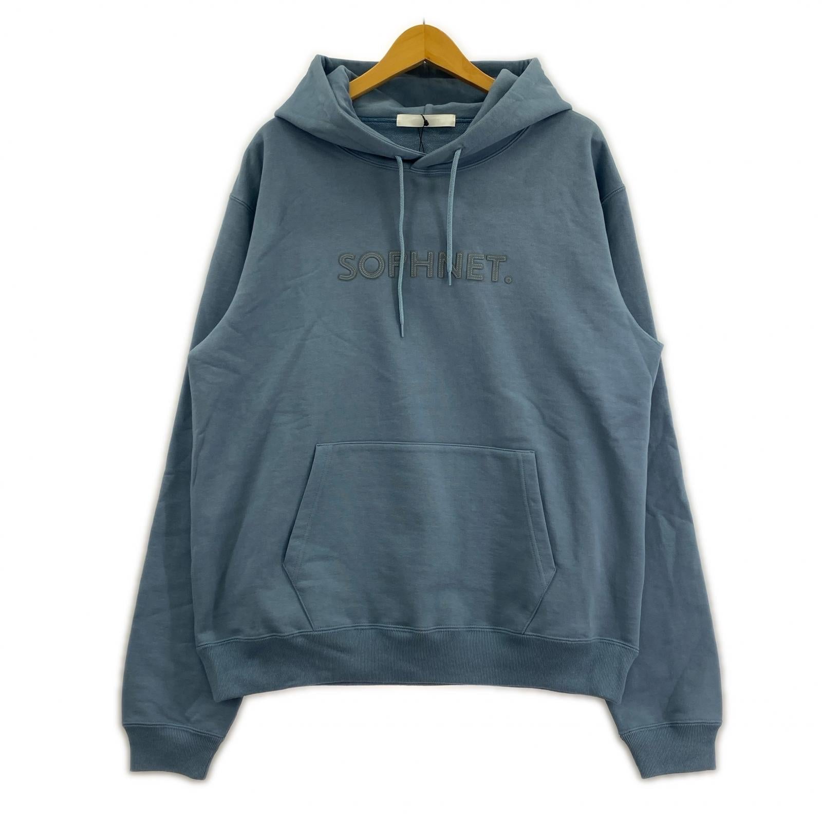 パーカー LOGO PATCH HOODIE 3 ブルー