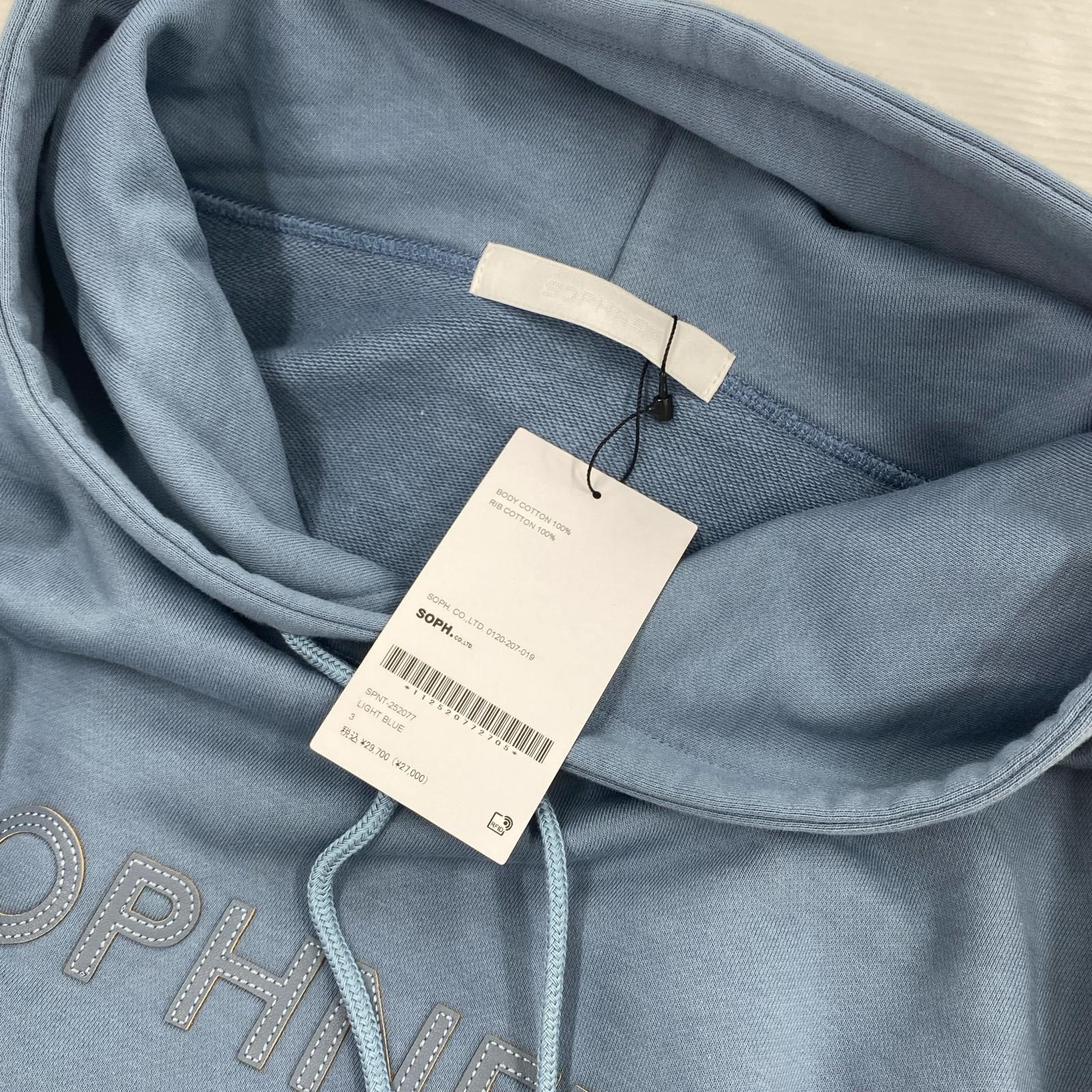 パーカー LOGO PATCH HOODIE 3 ブルー