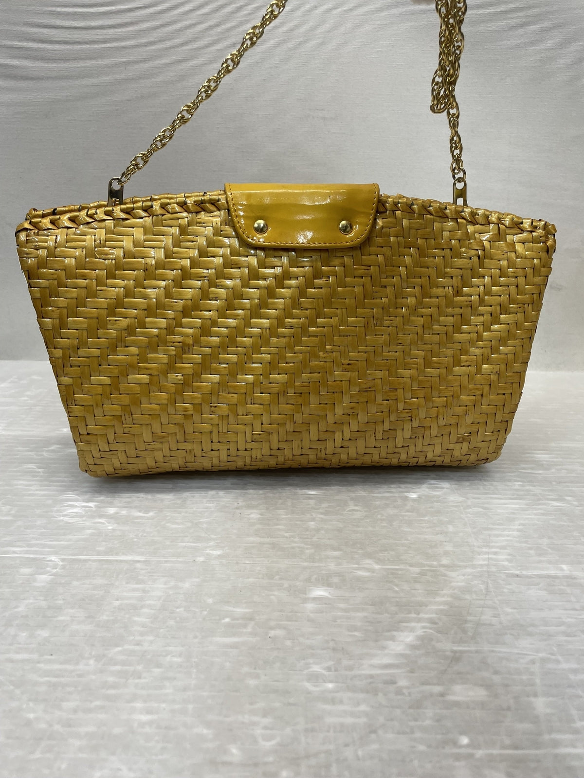 S.Ferragamo カゴ チェーンショルダーバッグ イエロー