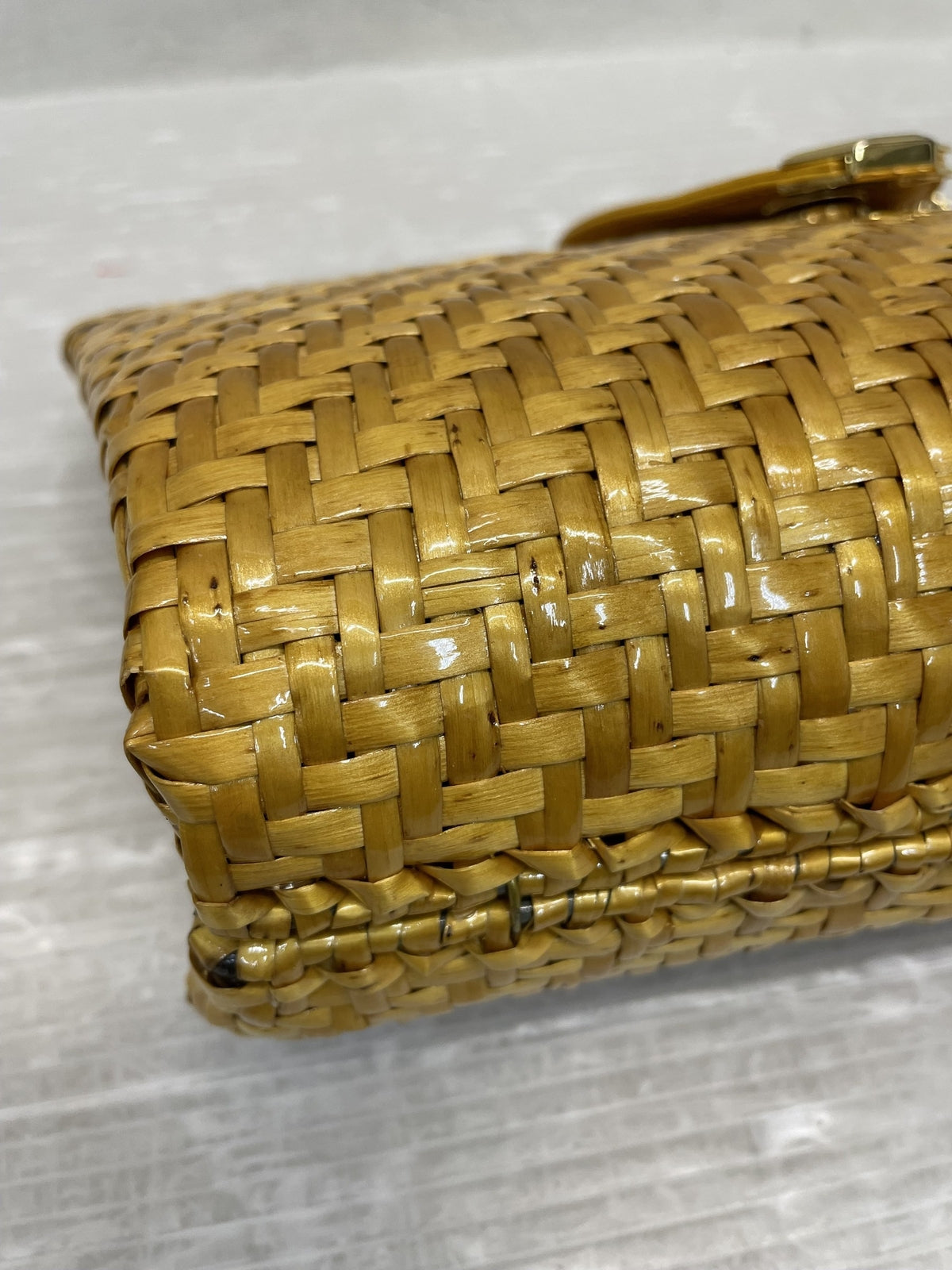 S.Ferragamo カゴ チェーンショルダーバッグ イエロー