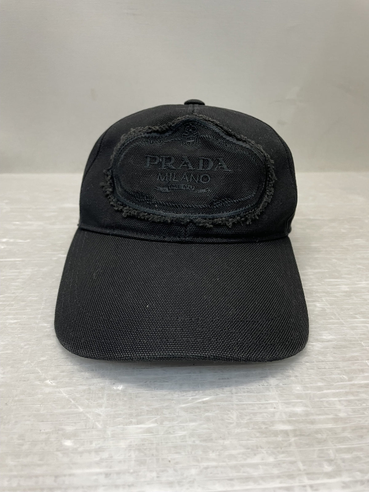 PRADA カナパロゴ 6パネルキャップ M ブラック