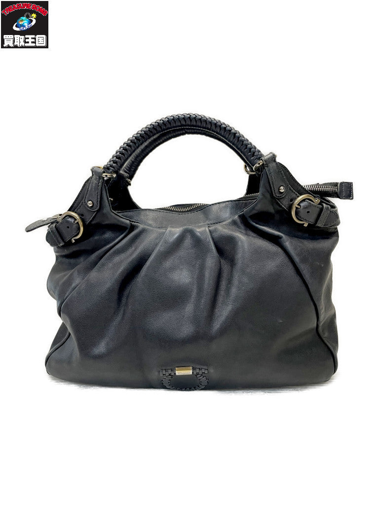 S.Ferragamo ﾚｻﾞｰｶﾞﾝﾁｰﾆ ﾄｰﾄﾊﾞｯｸ 黒
