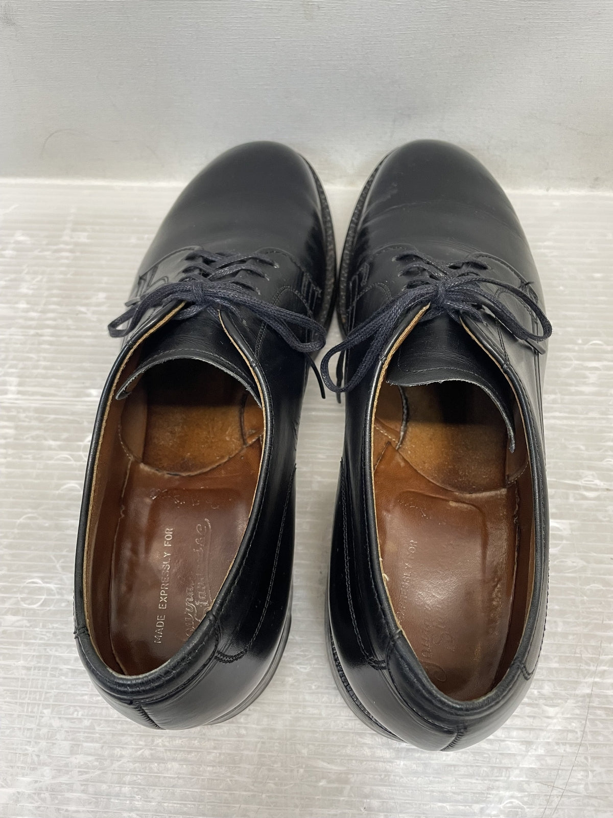シューズ ALDEN×JOURNAL STANDARD別注 カーフレザー プレーントゥ レザーシューズ 7D 黒