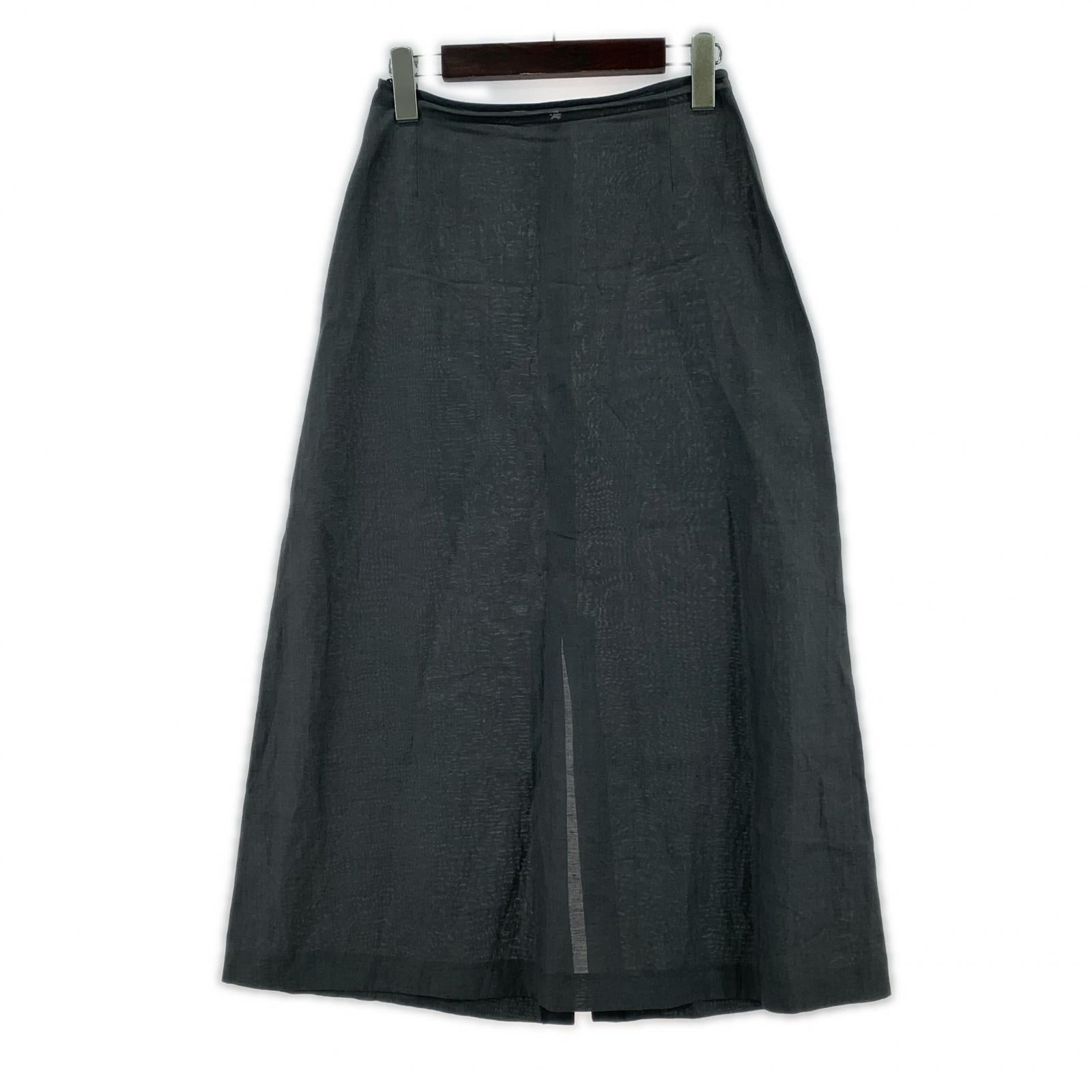 ロングスカート シルク100％　グレーMax Mara ロングスカート グレー