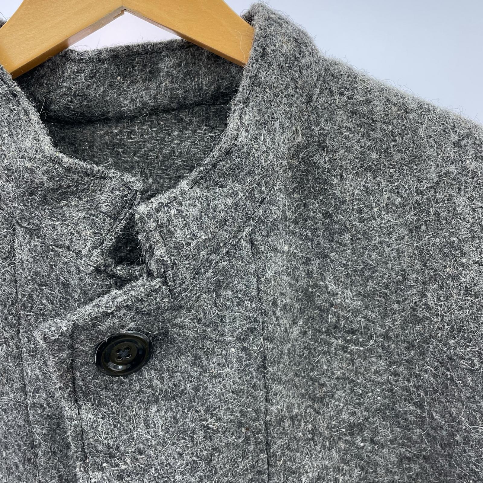 ミリタリージャケット OLD BULGARIAN ARMY STAND COLLAR WOOL COA グレー