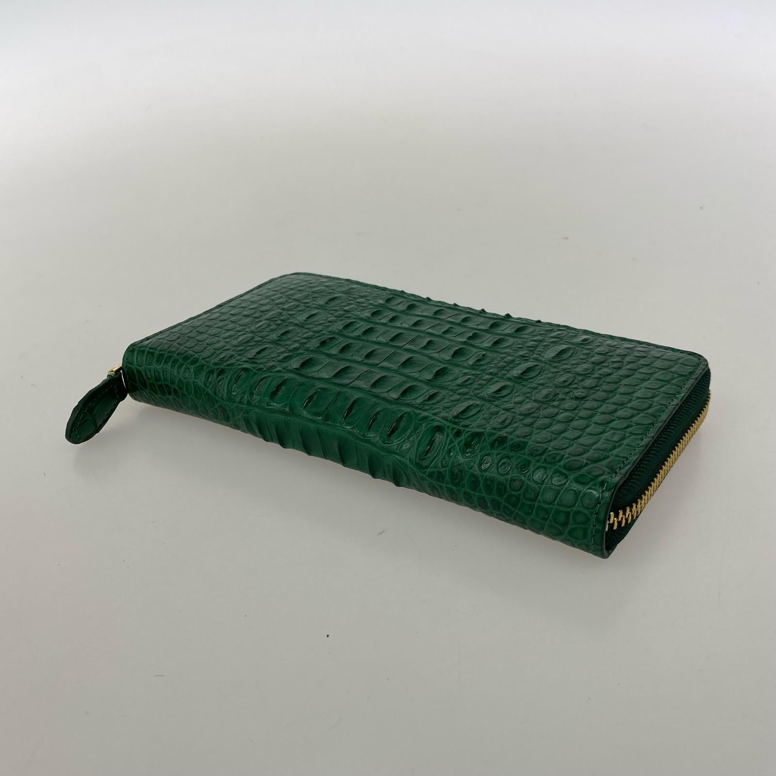 長財布 RODANIA クロコ レザーロングウォレット グリーン グリーン