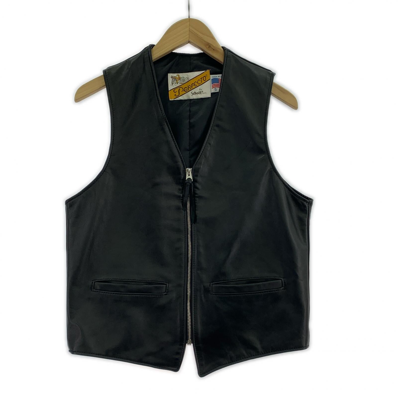 長袖シャツ 193V LEATHER VEST (S) 7823951001 S ブラック