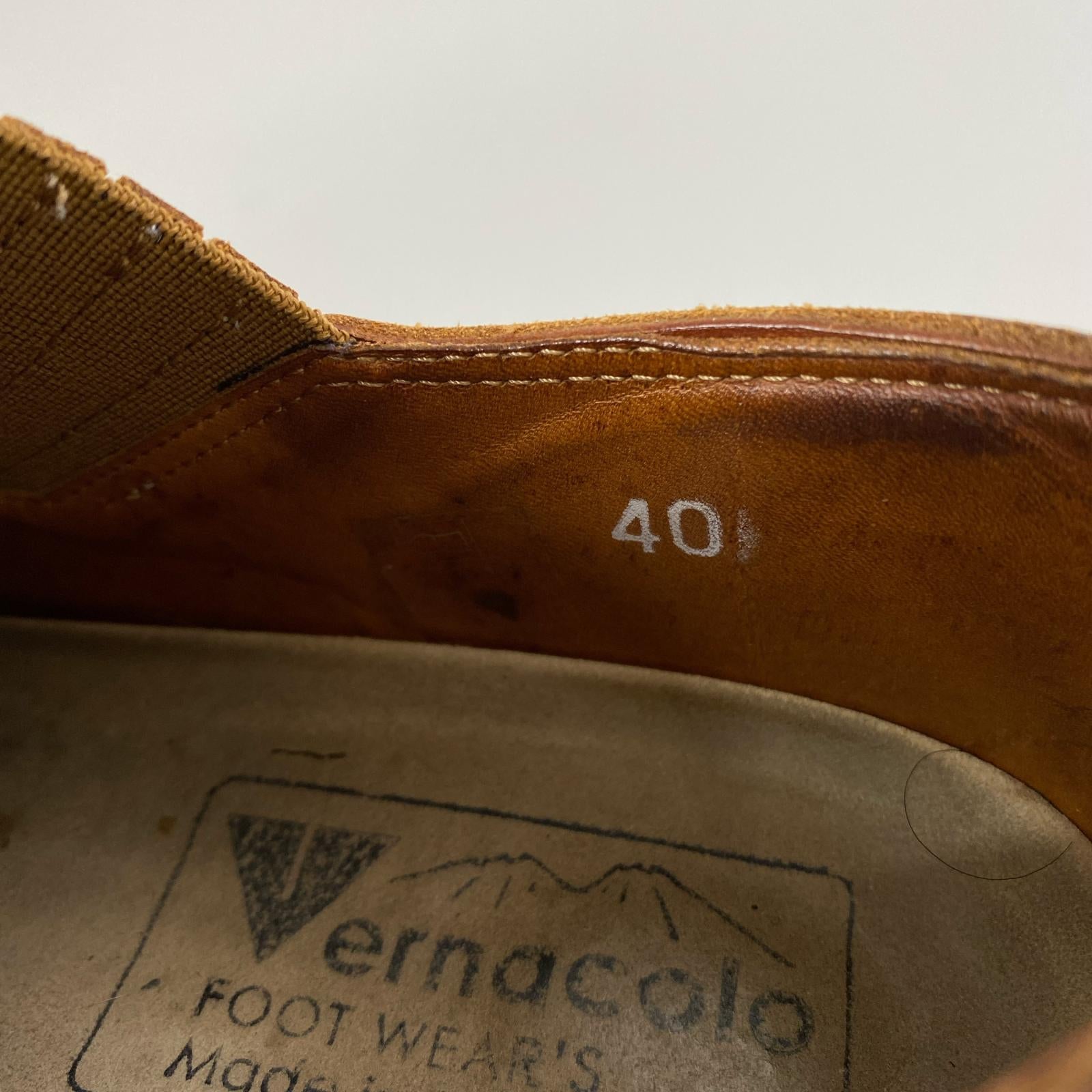 シューズ ERNACOLO スウェード 40 茶 40 ブラウン