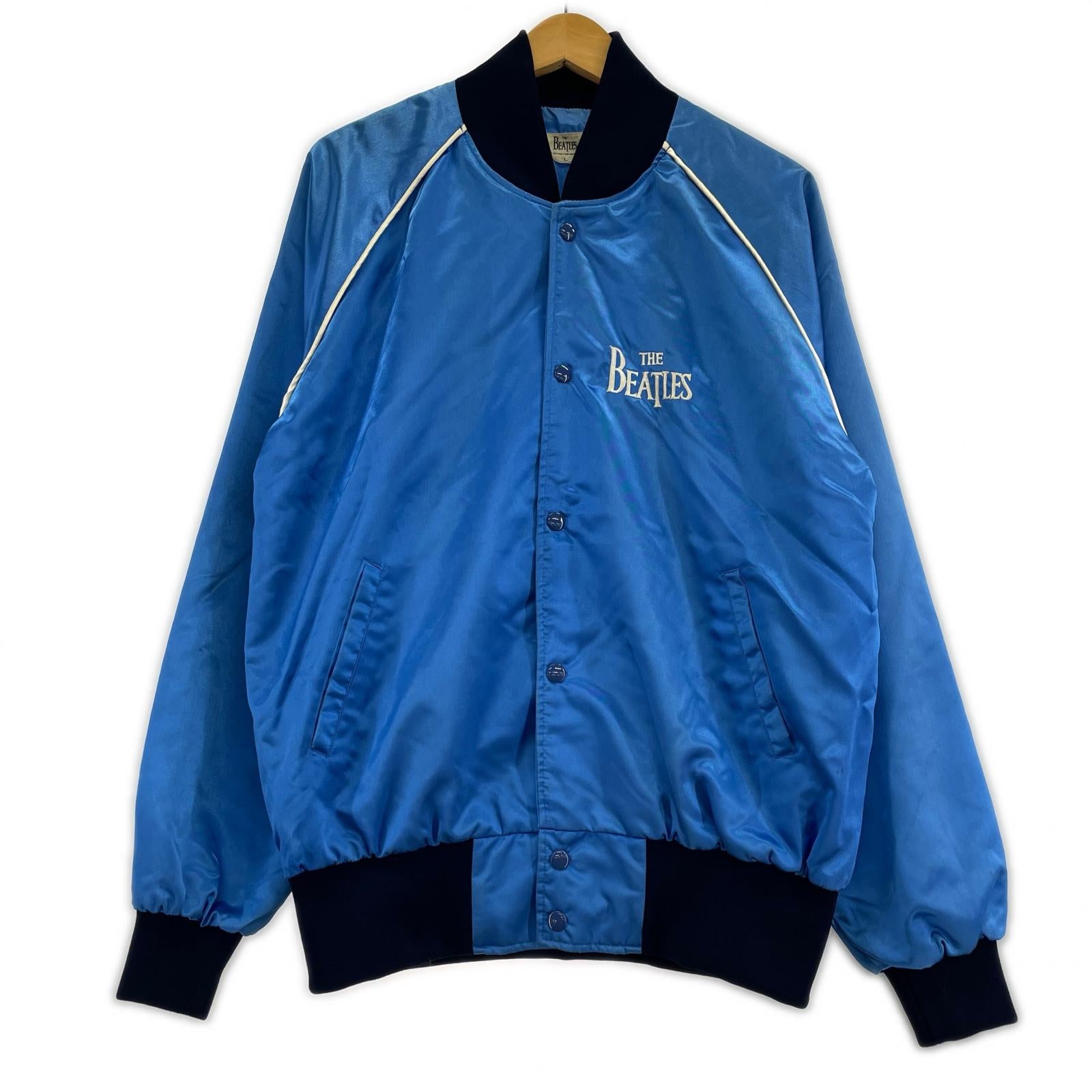 ジャケット BEATLES スタジャン 青 (L) L ブルー