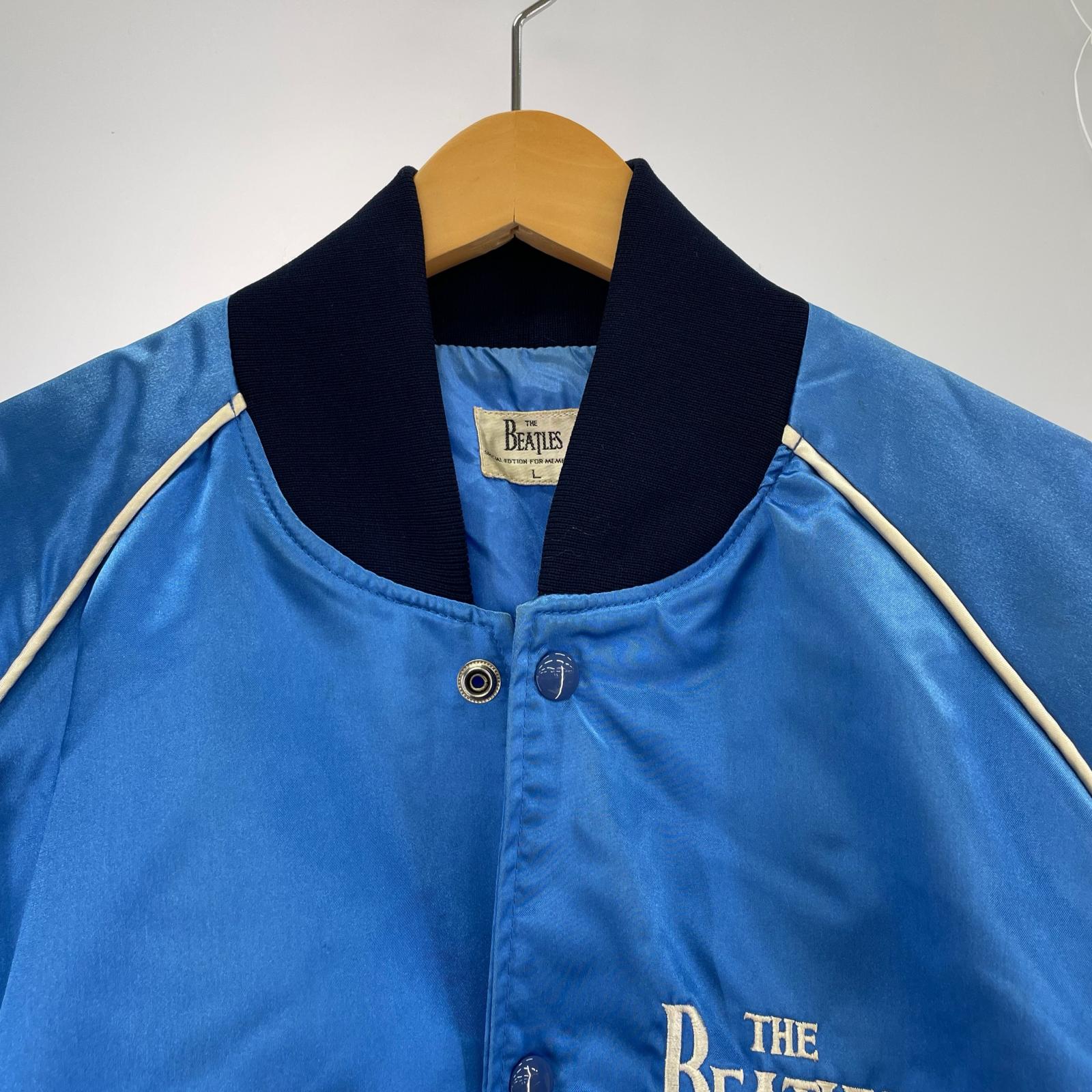 ジャケット BEATLES スタジャン 青 (L) L ブルー