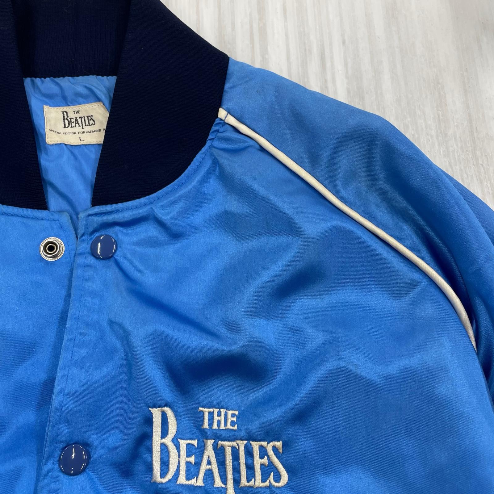 ジャケット BEATLES スタジャン 青 (L) L ブルー