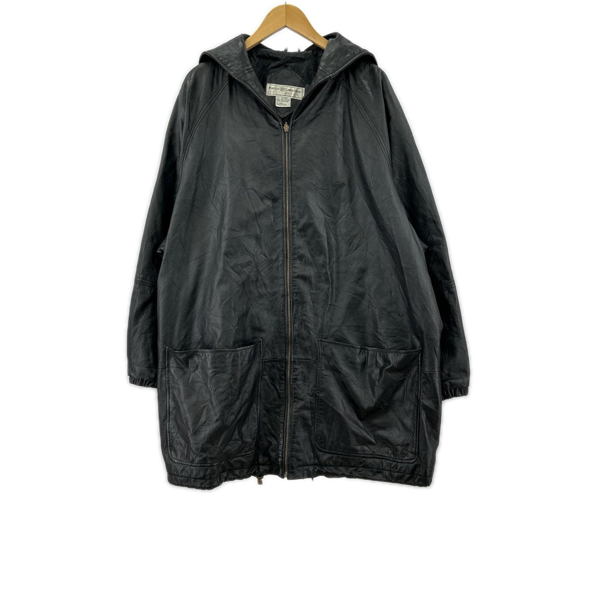 レザージャケット 90s MAGGIE LAWRENCE ﾚｻﾞｰﾛﾝｸﾞｼﾞｬｹｯﾄ ブラック