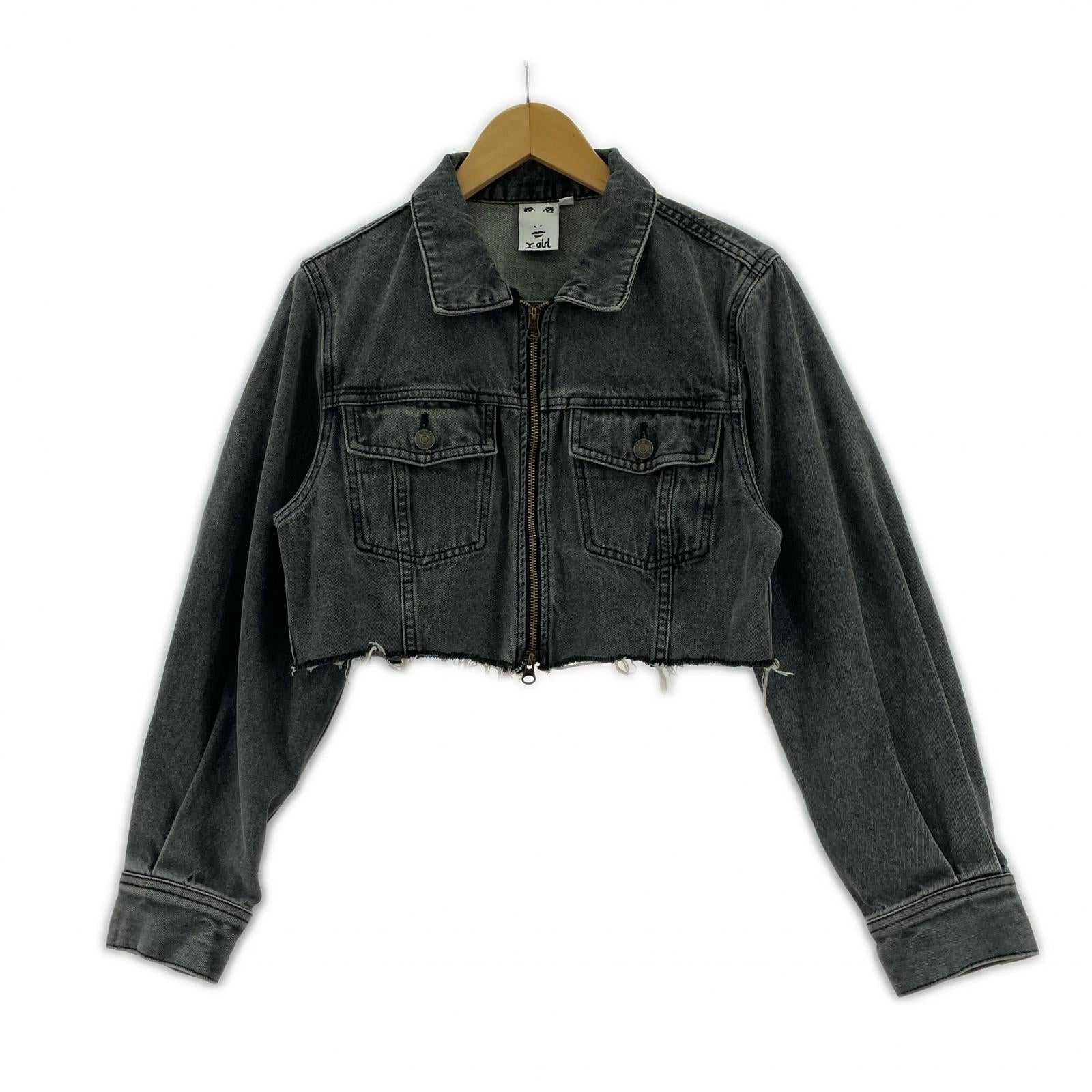 デニムジャケット OVERDYED ZIP UP DENIM JACKET BLK M M ブラック