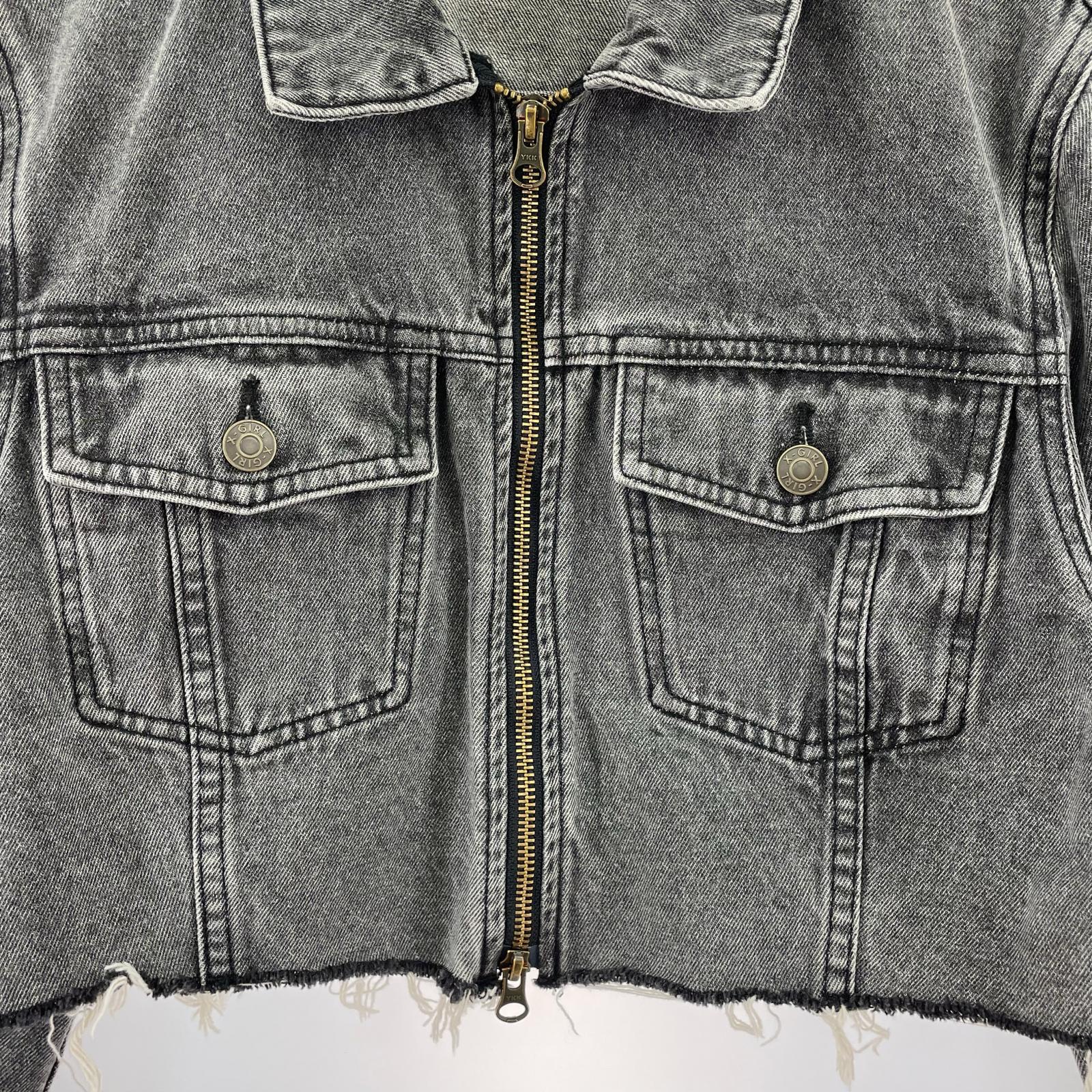 デニムジャケット OVERDYED ZIP UP DENIM JACKET BLK M M ブラック