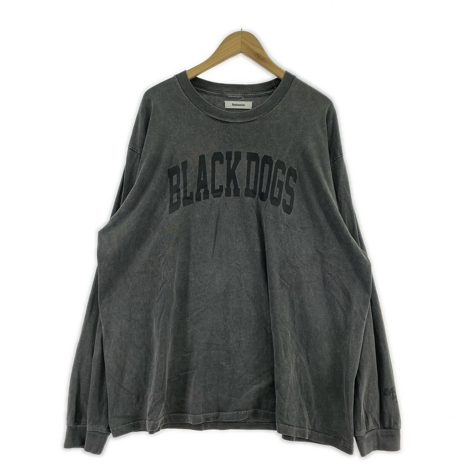 長袖Ｔシャツ Rottweiler アーチロゴ グレー