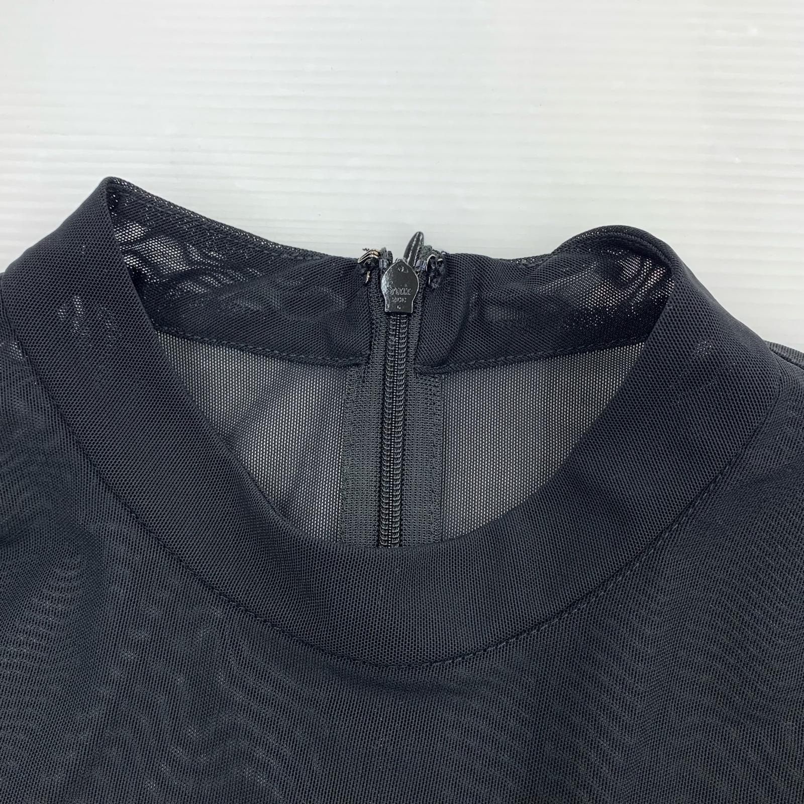 長袖Ｔシャツ シアーメッシュカットソー 1 ブラック