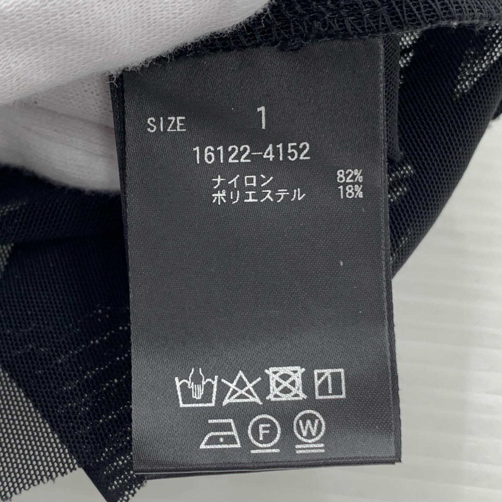 長袖Ｔシャツ シアーメッシュカットソー 1 ブラック