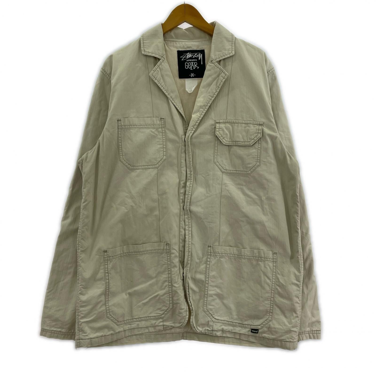 ジャケット STUSSY AUTHENTIC OLD サファリジャケット M ベージュ M