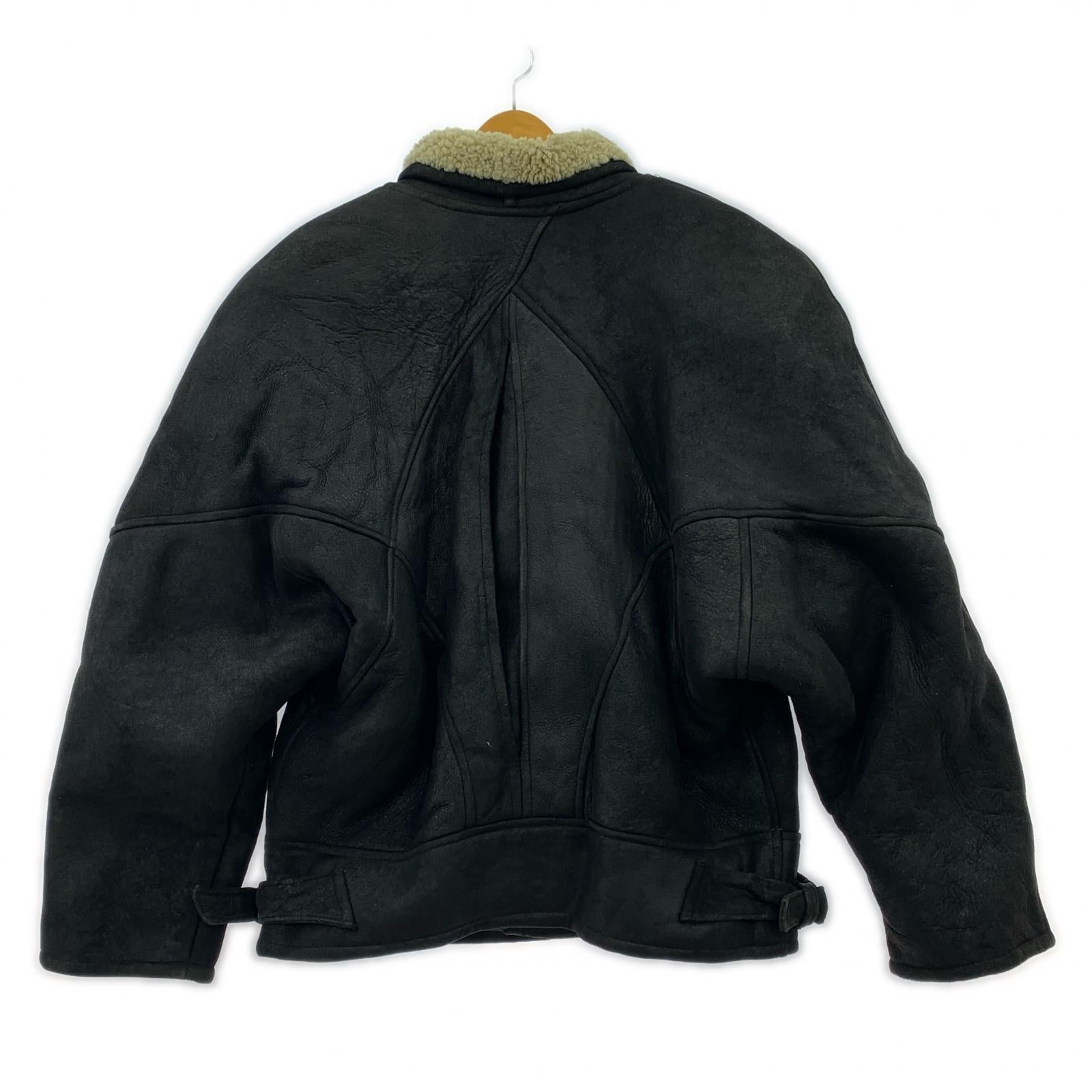 レザージャケット USA製 裏ボアムートンジャケット BLK (40) 40 ブラック