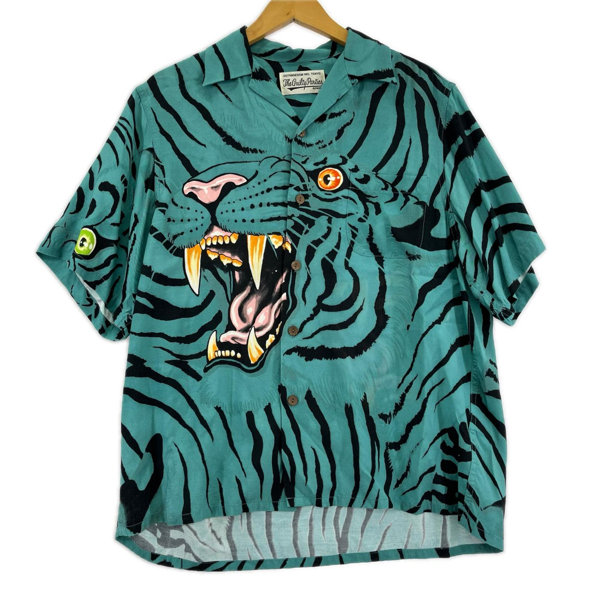 長袖シャツ TIM LEHI / S/S HAWAIIAN SHIRT（XS） グリーン