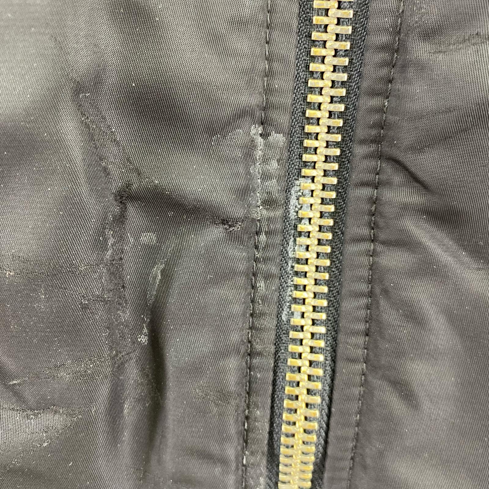 ジャケット ダメージ加工 MA-1 BLK XS ブラック
