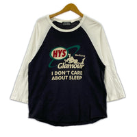 長袖Ｔシャツ HYSTERIC GLAMOUR HG MEDICINE ラグランプリントカットソー L グレー×ホワイト L