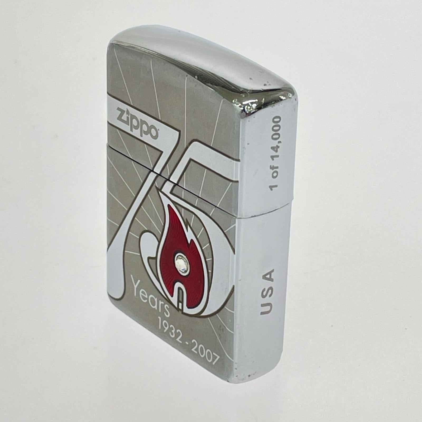 ライター ZIPPO 創立75周年記念モデル アメリカ発売バージョン シルバー