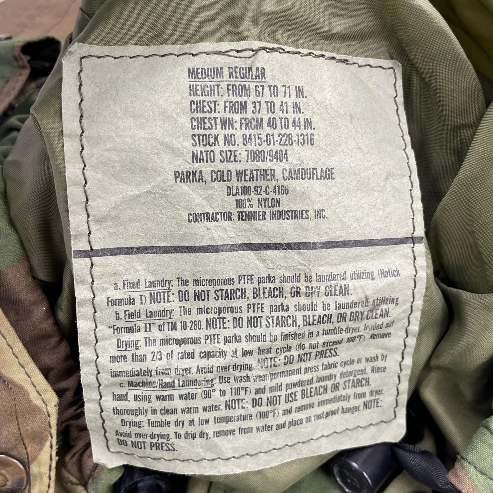 ミリタリージャケット U.S.ARMY ECWCS GEN1 92年製 90s M マルチカラー