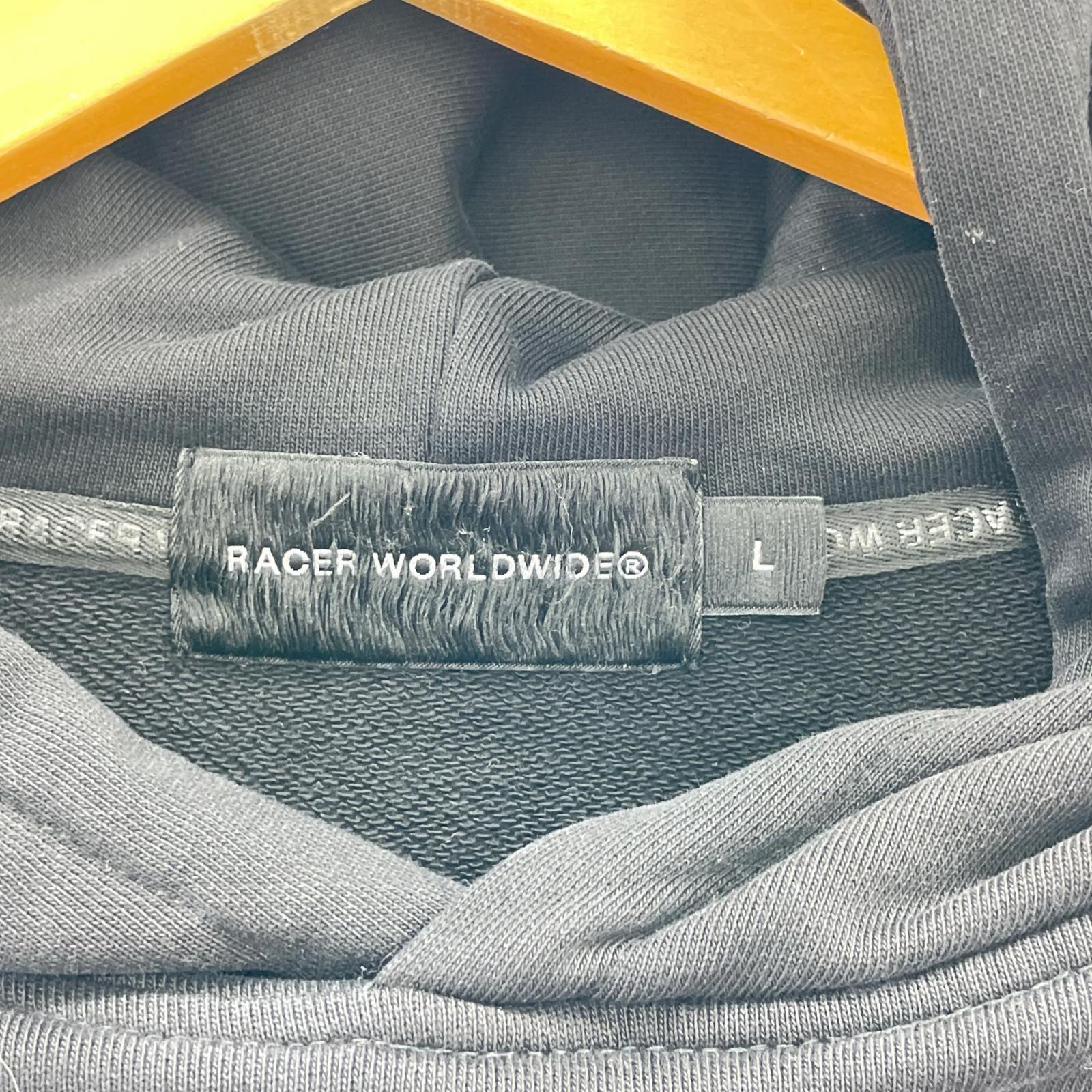 パーカー RACER WORLDWIDE パッチ BLK L ブラック