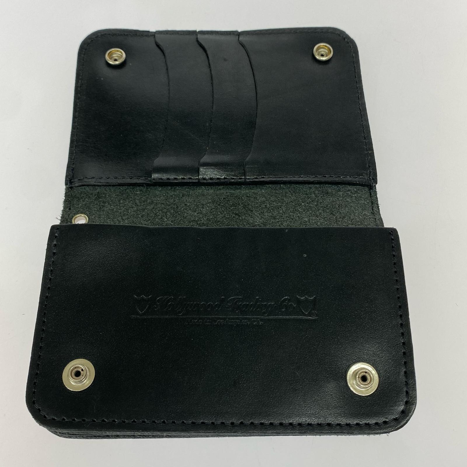 コンパクトウォレット ×HTC スタッズ＆ハンドペイント Medium Wallet ブラック