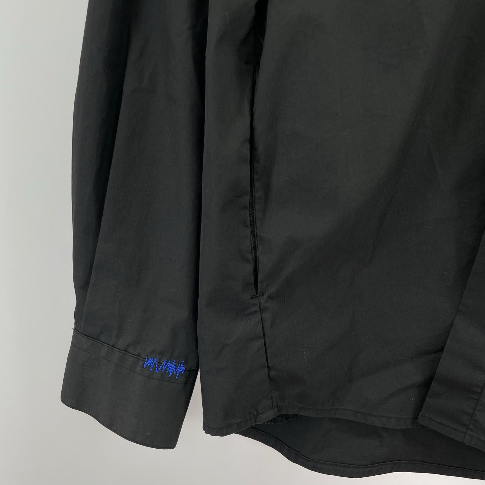 長袖シャツ 19FW HOODED SHIRT 3 ブラック