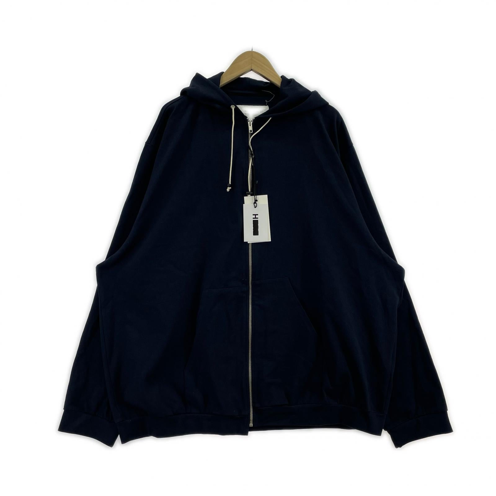 パーカー 011/hooded sweater vest M ネイビー