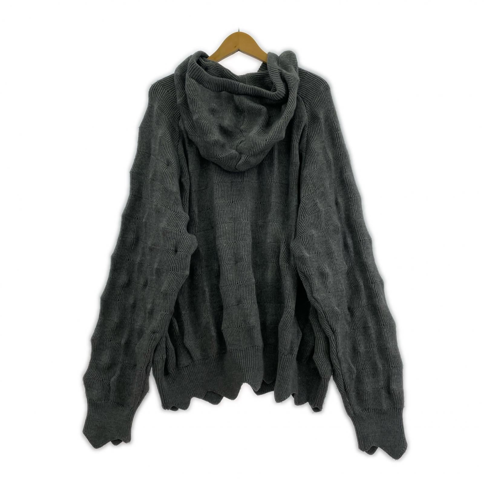 パーカー MADFRENZY SPIKED ZIP UP HOODIE グレー M グレー
