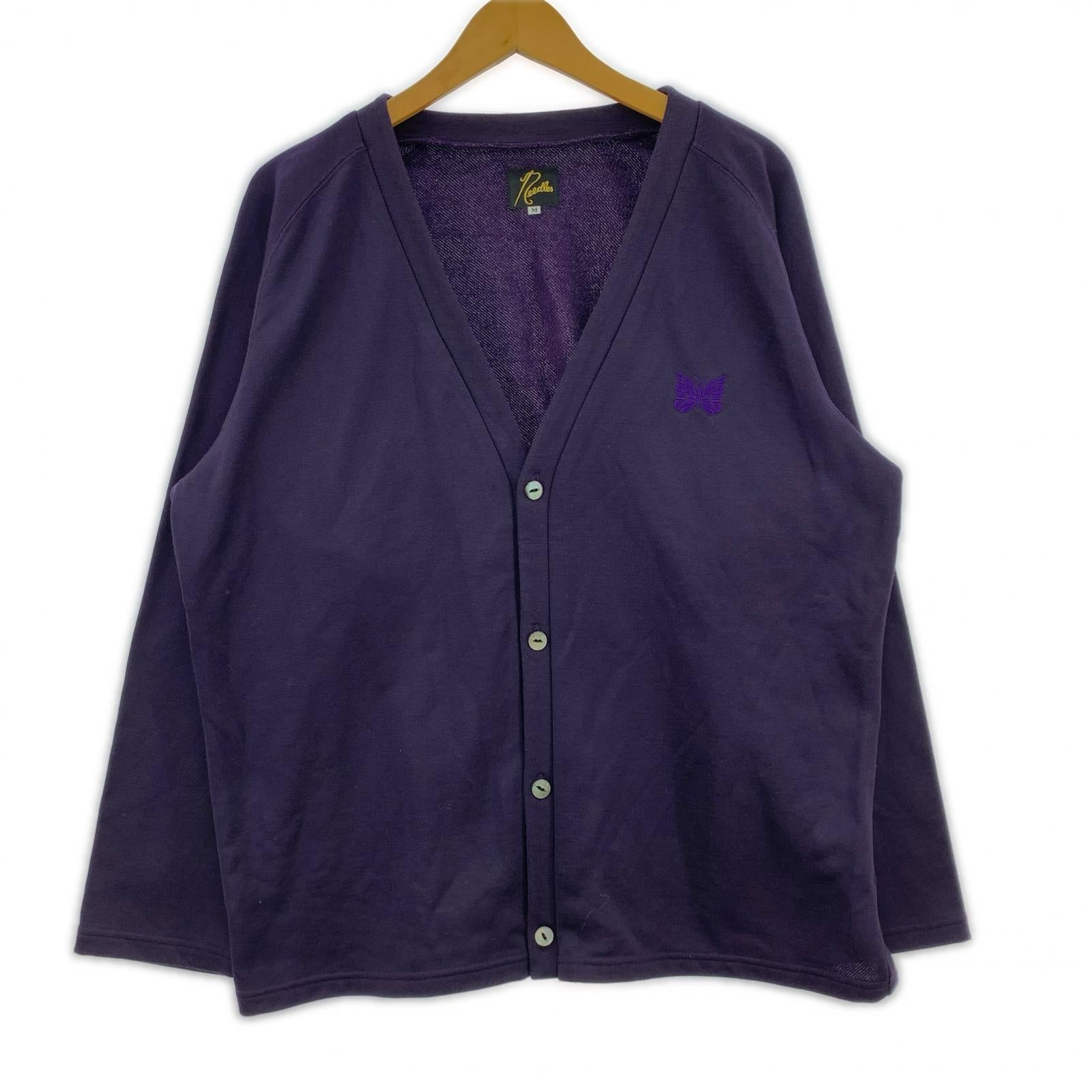 カーディガン V Neck Cardigan パープル（M） M パープル
