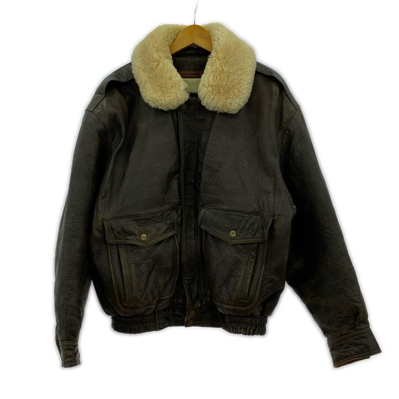 レザージャケット US AIR FORCE 1986年 韓国製 G-1 レザー ジャケット L ブラウン