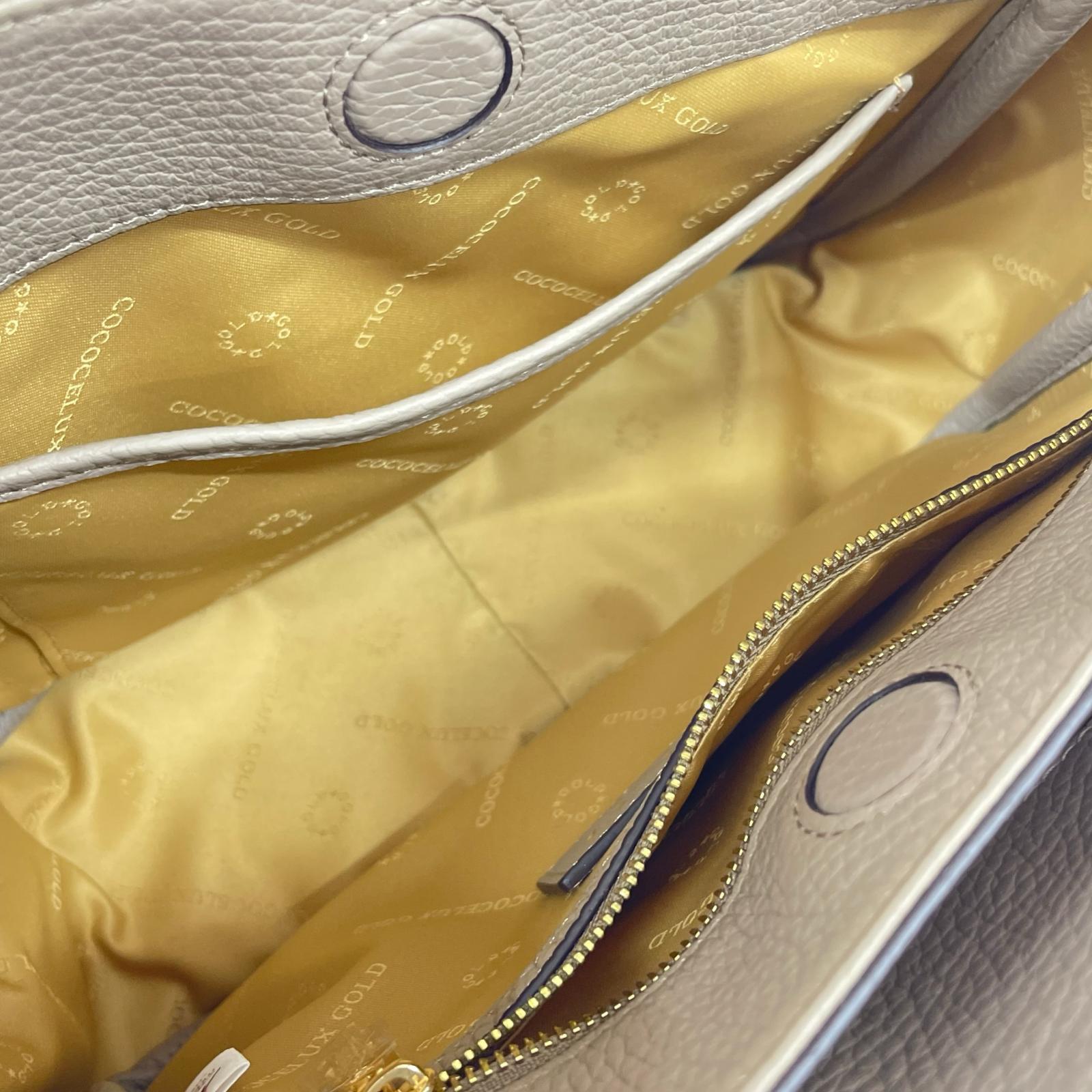 ショルダーバッグ COCOCELUX GOLD 2WAYレザーバッグ ヘラクレス ミンク ベージュ
