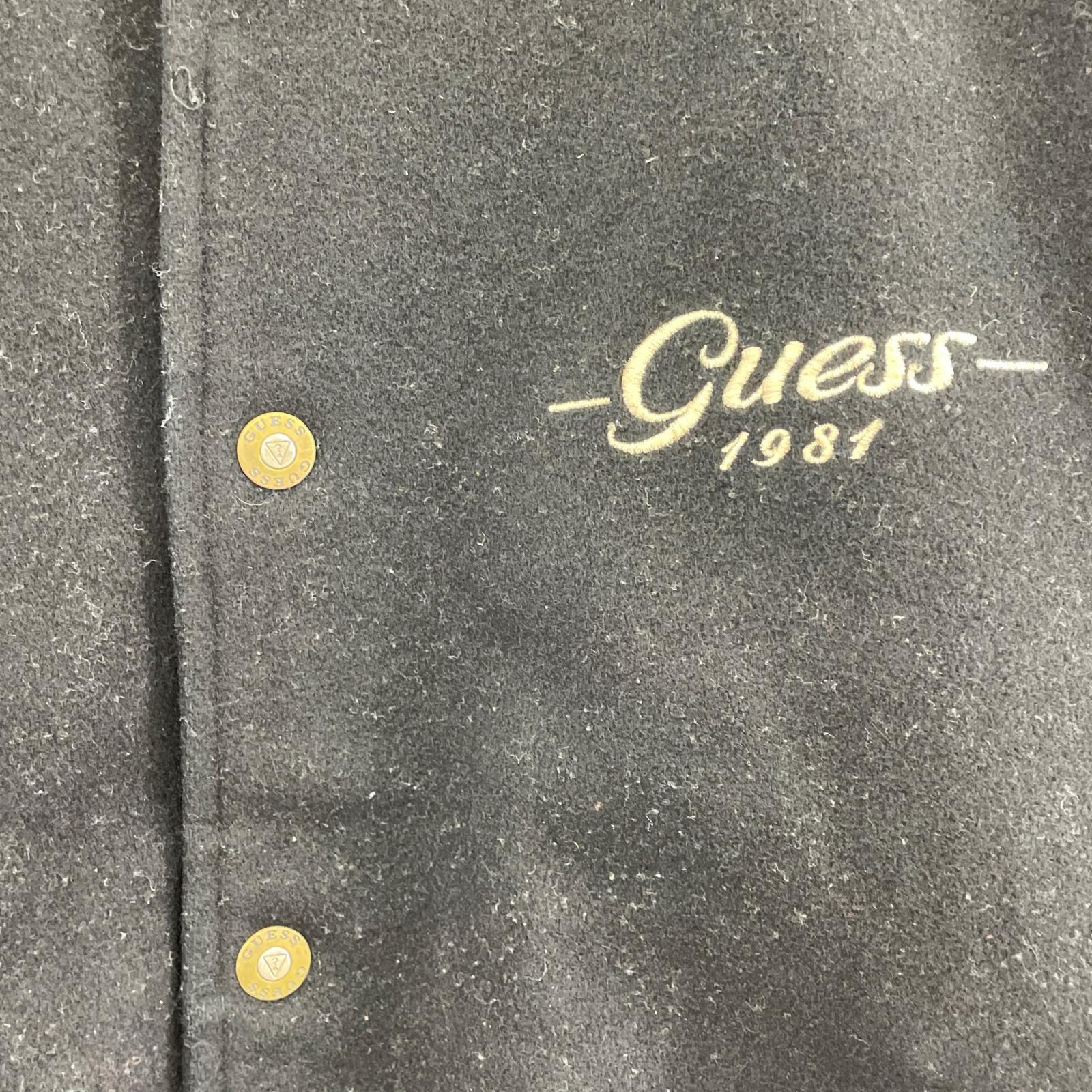 ブルゾン old VARSITY アームレザー 刺繍 スタジャン S 黒 ベージュ S ブラック