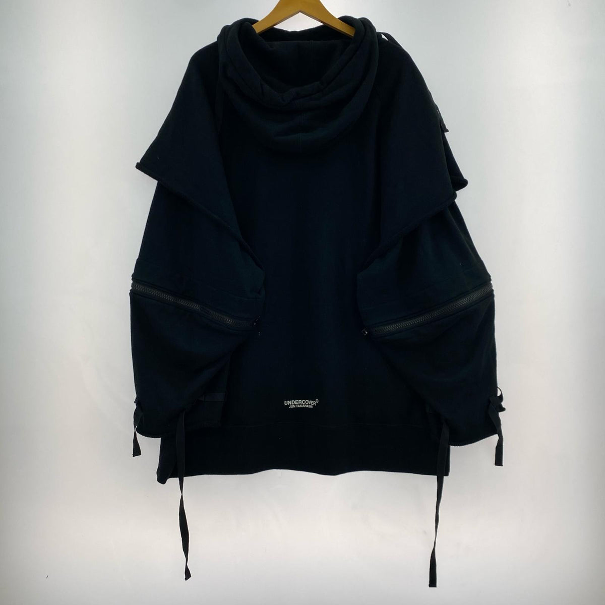 パーカー 20AW/多ZIPレイヤードBIG HOODIE 黒 2 2 ブラック