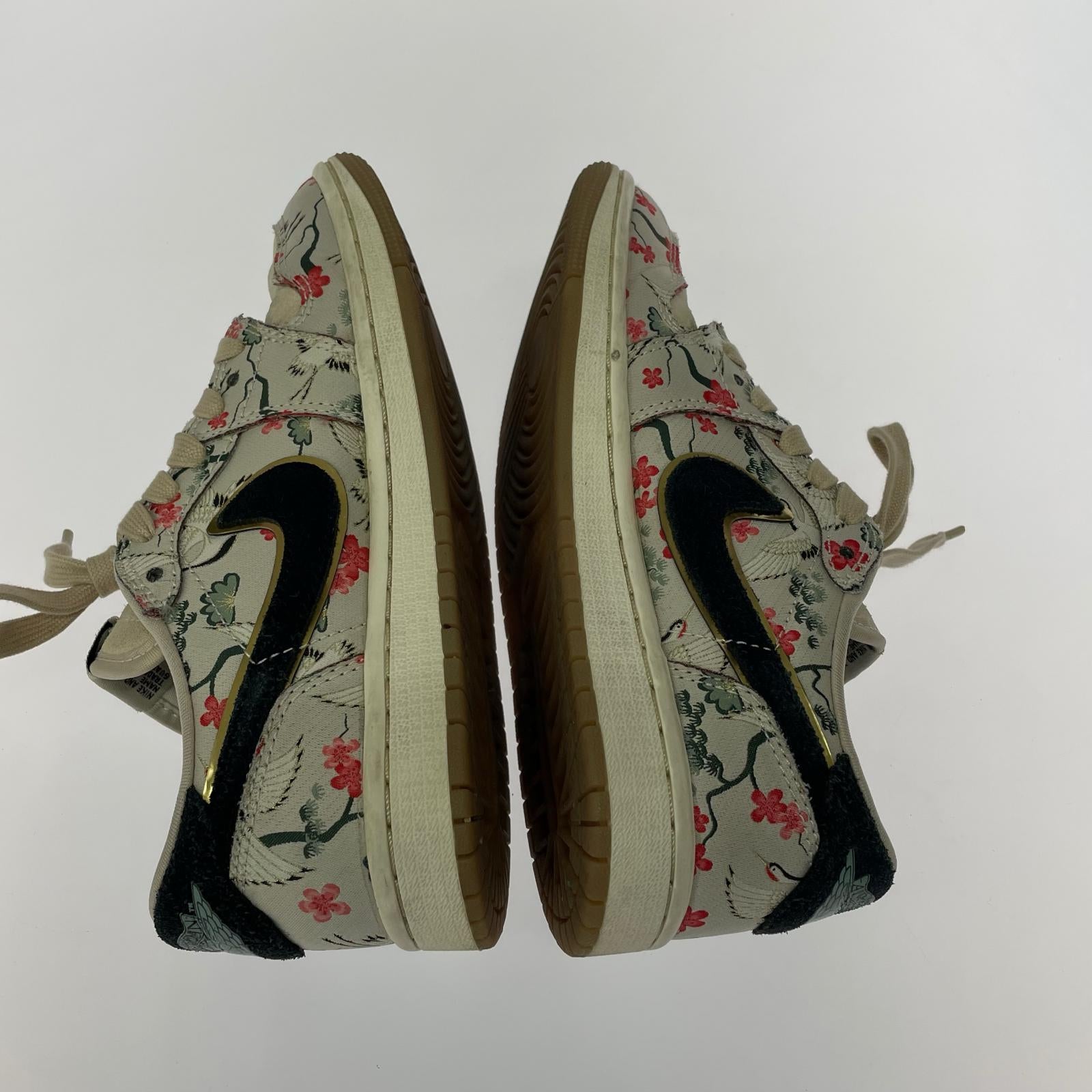 スニーカー AIR JORDAN 1 LOW Cranes 八村塁 23.5cm 23.5cm (US5 1/2 UK5 EU37) ベージュ