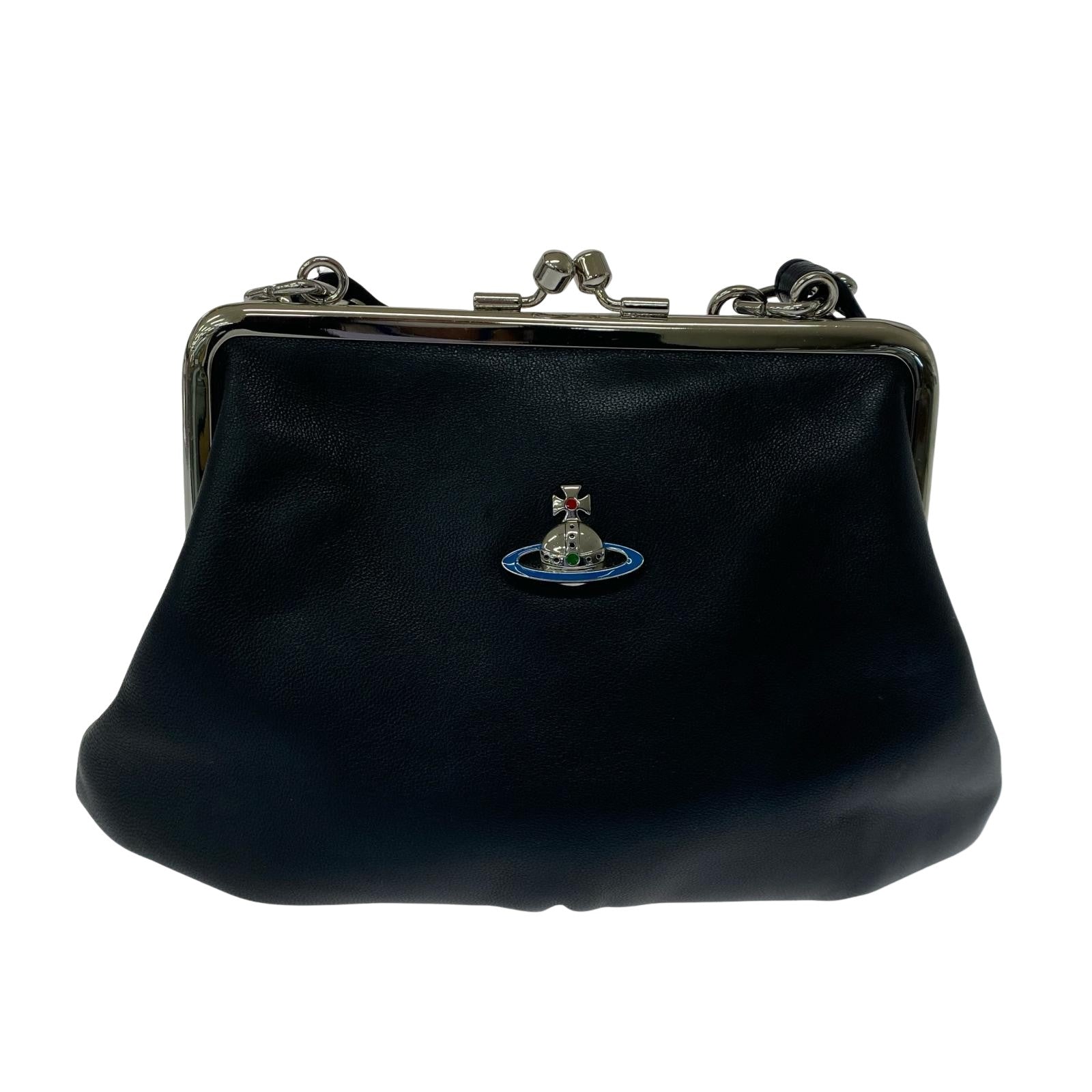 ショルダーバッグ GRANNY FRAME PURSE がま口 チェーンショルダー ブラック