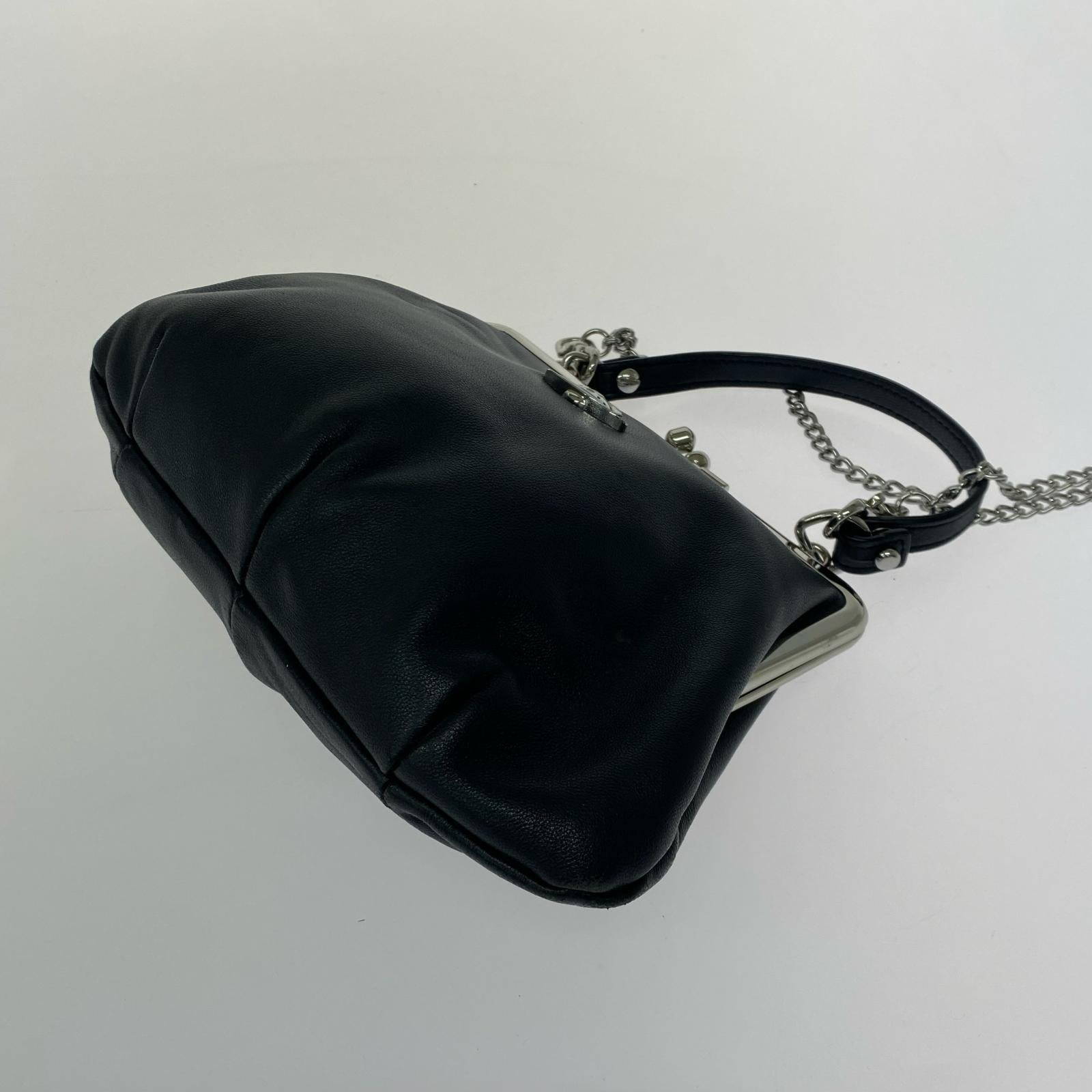 ショルダーバッグ GRANNY FRAME PURSE がま口 チェーンショルダー ブラック
