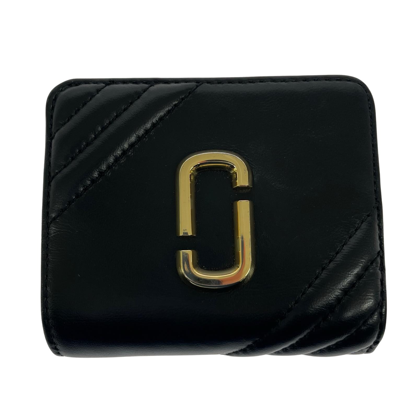 コンパクトウォレット MARC JACOBS 二つ折り財布 黒 ブラック