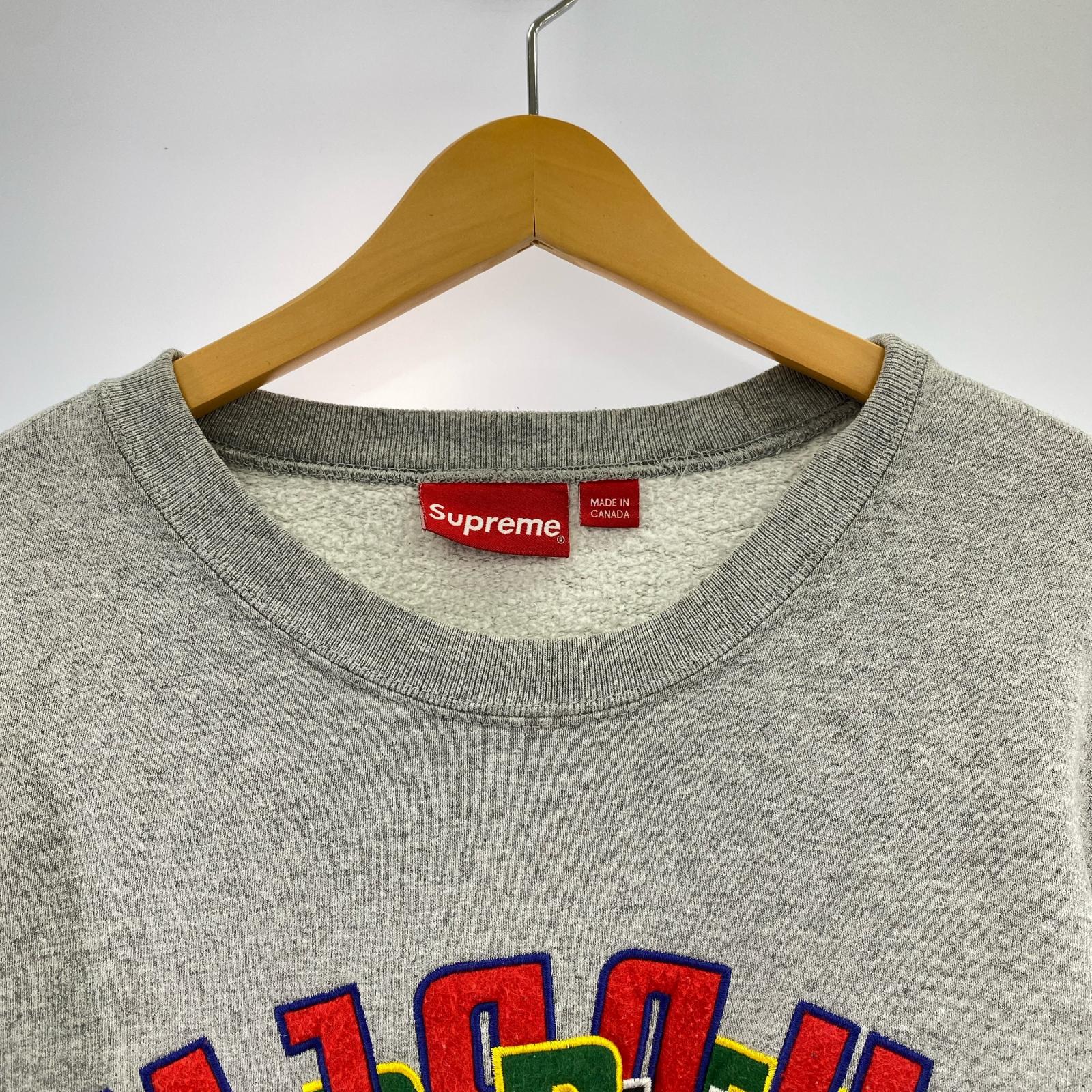 スウェット Supreme Stacked Crewneck Sweat Shirt グレー (XL) グレー