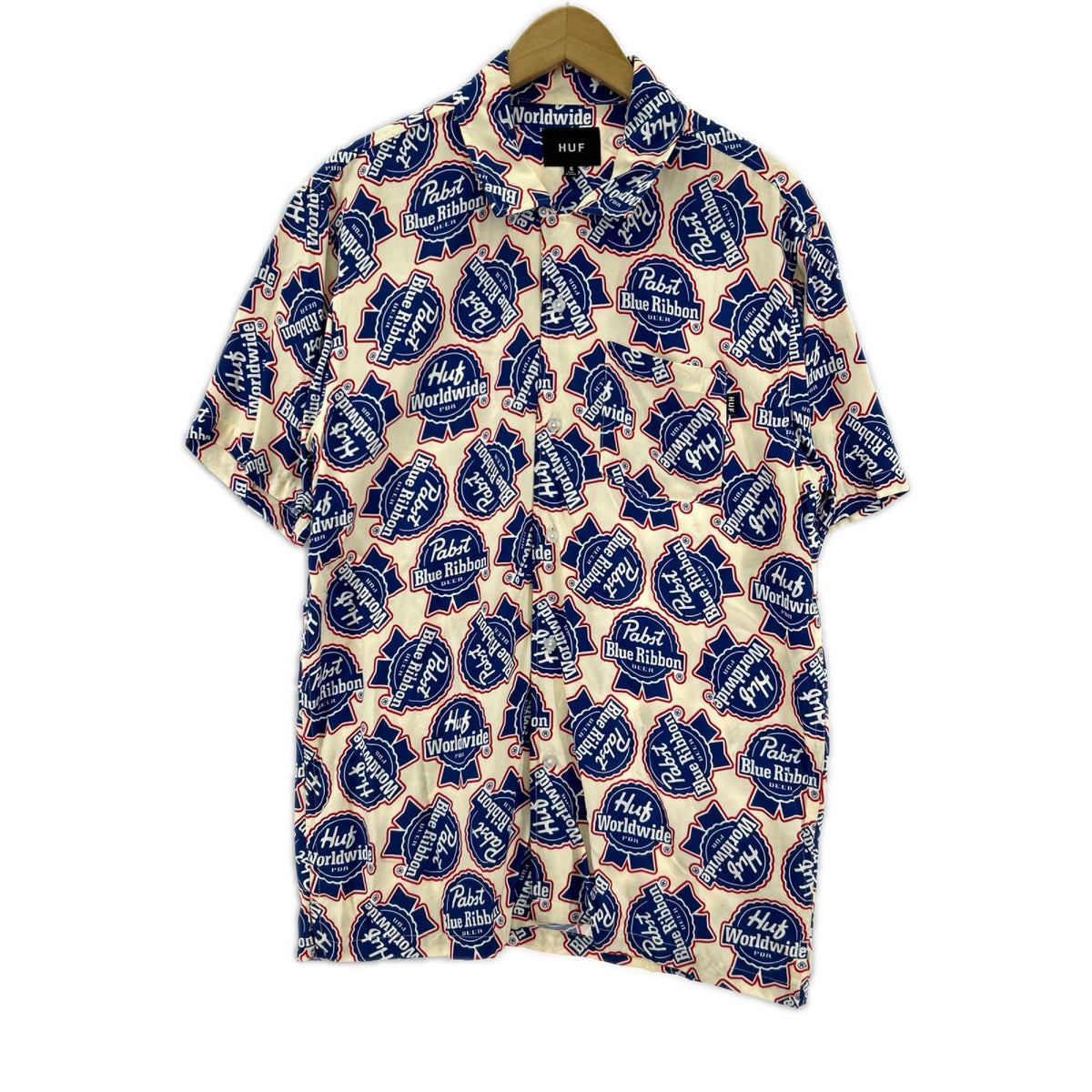半袖シャツ ×PBR ﾚｰﾖﾝｱﾛﾊｼｬﾂ S S ベージュ