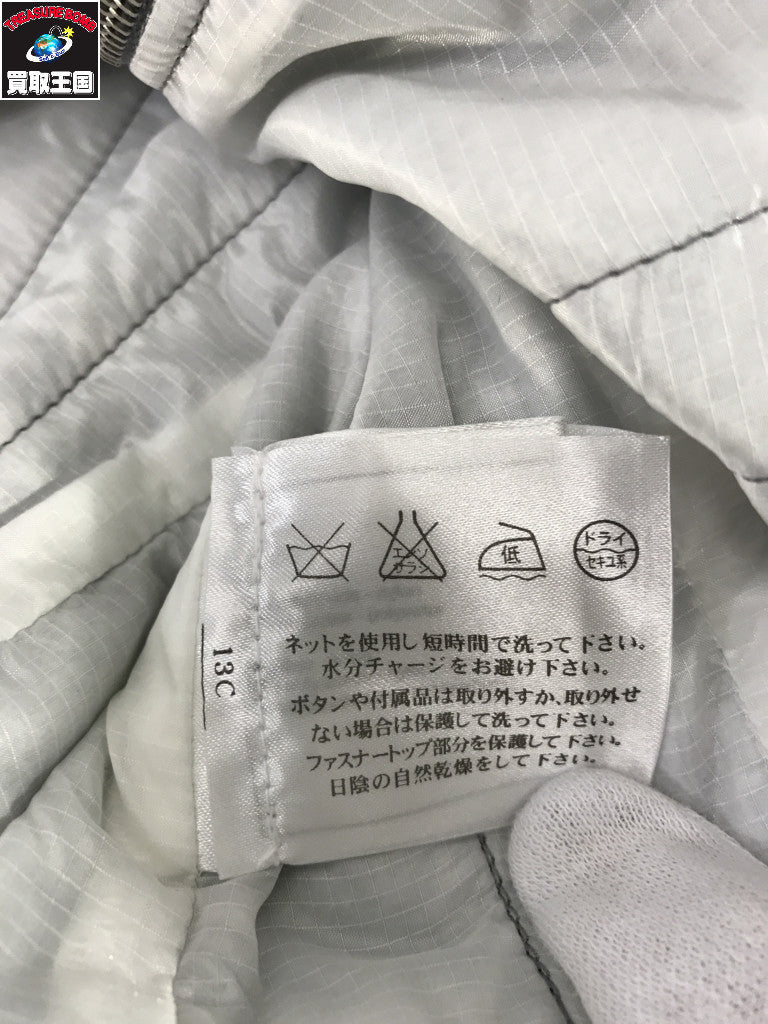 パテッドナイロン ノーカラー中綿ブルゾン グレー（38）